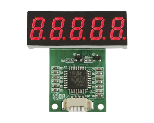 Afficheur à LED - LDP-M3104RI-UR - LUMEX - à 5 chiffres / à 7 segments / industriel
