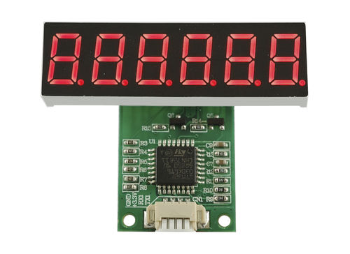 Afficheur à LED - LDH-M3604RI-UR - LUMEX - à 6 chiffres / à 7 segments / industriel