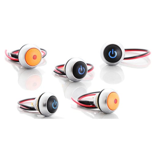 Bouton poussoir tactile - W48 series - LUMEX - étanche à l'eau / IP67 / en métal