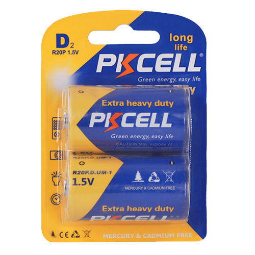Batterie zinc-carbone - R20P - Shenzhen PKCELL Battery Co. Ltd - type D / 1.5 V / conforme aux  RoHS