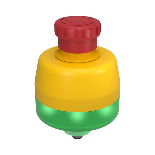 Bouton poussoir tactile - SSA-EB series - BANNER ENGINEERING CORP. - d'arrêt d'urgence / IP65 / lumineux (LED)