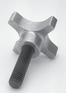 Bouton fileté - 2102 series - Jergens, Inc. - en étoile / aluminium / avec goujon