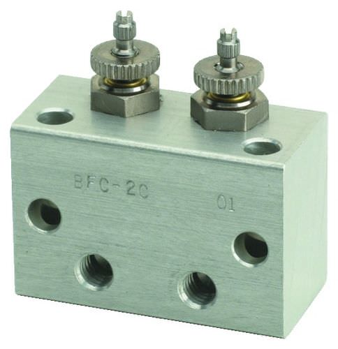 Manifold 2 voies - BFC-2C - Clippard - en aluminium anodisé