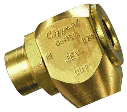 Vanne à clapet - JEV series - Clippard - à commande pneumatique / filetée / en laiton