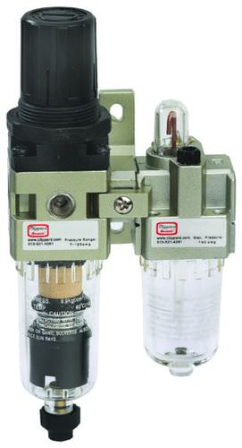 Filtre régulateur lubrificateur à air comprimé - MMFRLS-1N - Clippard - en polycarbonate / en fonte d'aluminium