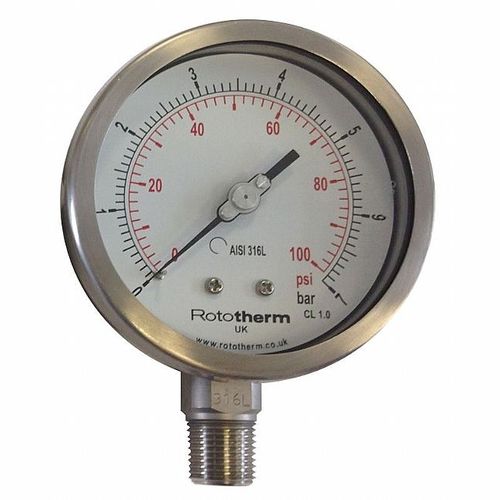 Manomètre à cadran - RPG series - British Rototherm Co. Ltd - fileté / NPT 1/4 / NPT 1/2