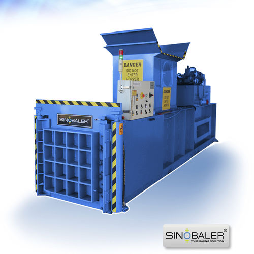 Presse à balles pour carton - SHB1 series - SINOSPECT INDUSTRIAL CO.,LTD - horizontale / à chargement par le haut / à canal