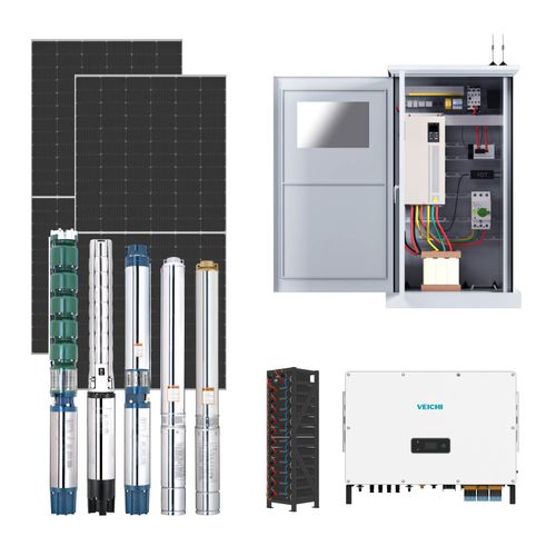 Groupe de pompage alimenté par énergie solaire - SWPSWES - SUZHOU VEICHI Electric Co., Ltd. - à rotor / à eau / entraîné par moteur