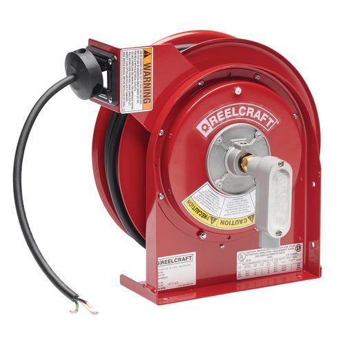 Enrouleur de câbles - L 4050 163 X - Reelcraft Industries, Inc. - à rappel automatique / sur étrier / en acier