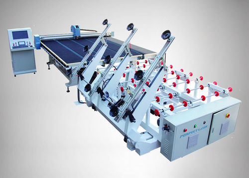 Table de coupe pour verre - PEG-7015 - Perfect Laser Co., Ltd. (China) - à couteau rotatif / à vide / aspirante