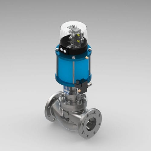 Vanne à soupape - KVII/F - Kühme Armaturen GmbH - électropneumatique / d'arrêt / de distribution