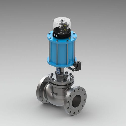 Vanne à clapet - KVH-HT - Kühme Armaturen GmbH - pneumatique / d'arrêt / pour gaz