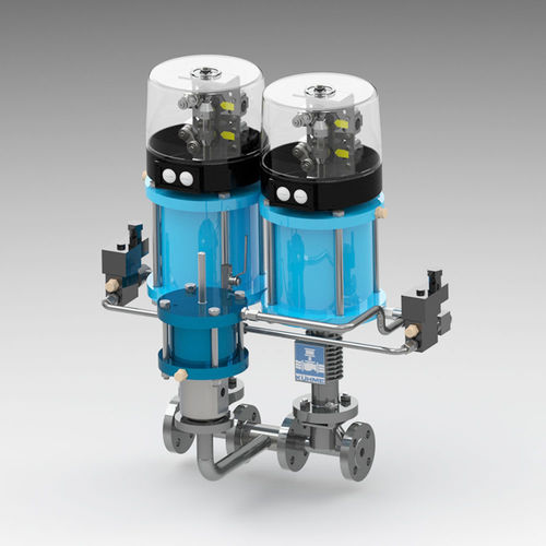 Vanne à clapet - KVF-KVF - Kühme Armaturen GmbH - pneumatique / double block and bleed / de distribution