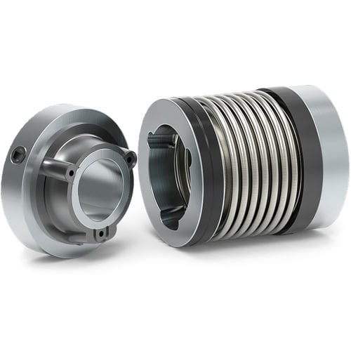 Accouplement à soufflet - MK4 series - R + W Coupling Technology - d'arbre / à soufflet métallique / miniature