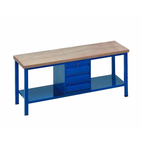 Établi en hêtre - 218/C - ARMECO - pour atelier / monobloc / à 3 tiroirs