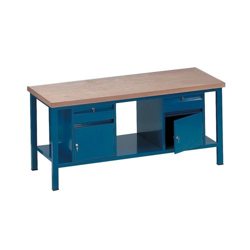 Établi en hêtre - 218/2C - ARMECO - pour atelier / monobloc / à 2 tiroirs