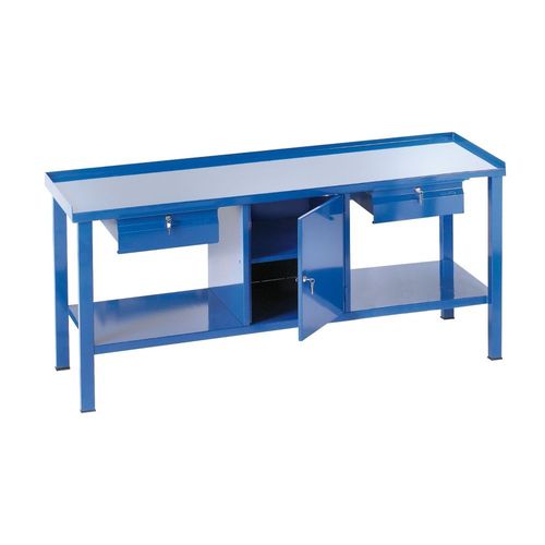Établi en métal - 218/FA - ARMECO - pour atelier / monobloc / à 2 tiroirs