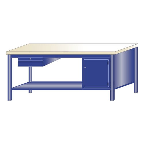 Établi en hêtre - 218/B - ARMECO - pour atelier / monobloc / à tiroir