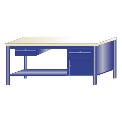 Établi en hêtre - 218/D - ARMECO - pour atelier / monobloc / à tiroir