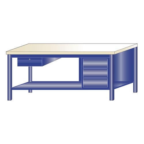 Établi en hêtre - 218/E - ARMECO - pour atelier / monobloc / à 4 tiroirs