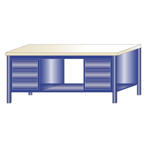 Établi en hêtre - 218/H - ARMECO - pour atelier / monobloc / à 6 tiroirs