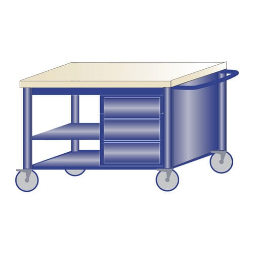 Établi en hêtre - 216/RU - ARMECO - pour atelier / monobloc / à 3 tiroirs