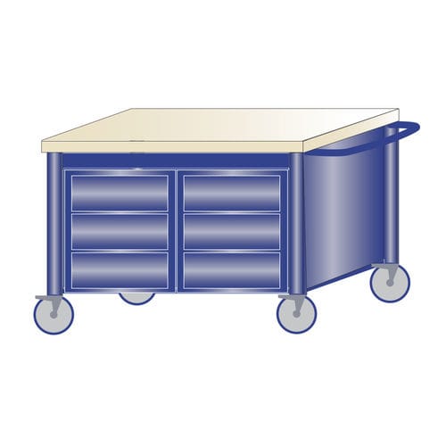 Établi en hêtre - 216/RH - ARMECO - pour atelier / monobloc / à 6 tiroirs