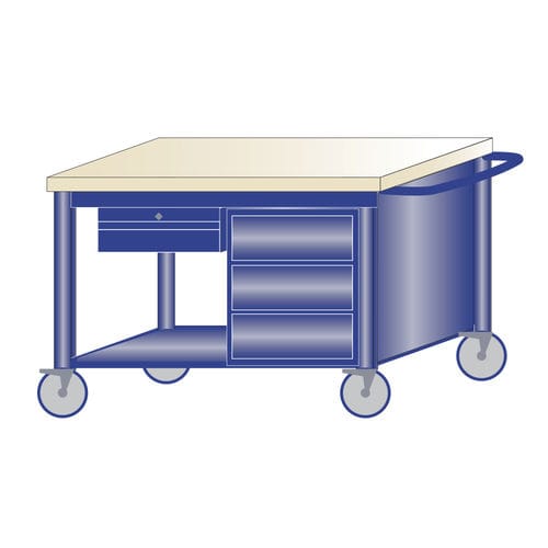 Établi en hêtre - 216/RE - ARMECO - pour atelier / monobloc / à 4 tiroirs