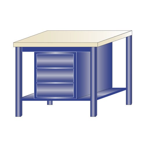 Établi en hêtre - 215/O - ARMECO - pour atelier / monobloc / à 3 tiroirs