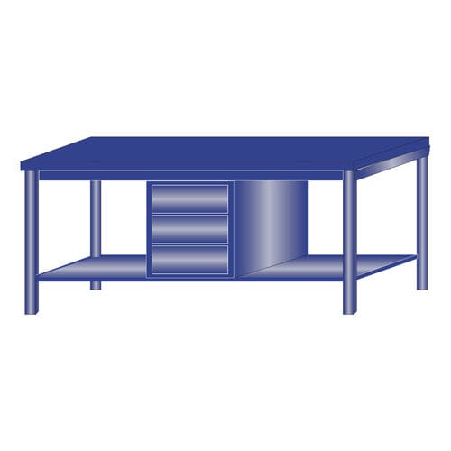 Établi en métal - 218/FO - ARMECO - pour atelier / monobloc / à 3 tiroirs