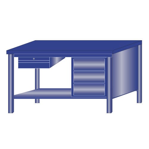 Établi en métal - 217/FE - ARMECO - pour atelier / monobloc / à 4 tiroirs