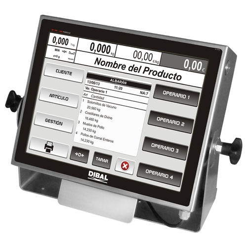 Indicateur de pesage avec écran tactile - VT-800 - DIBAL, S.A. - benchtop / mural / IP65