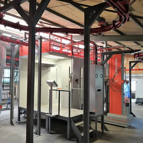 Cabine de poudrage à cyclone - ELECTRON - à changement de teinte rapide / automatique