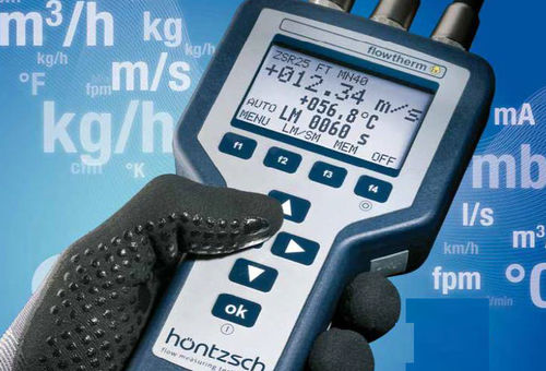 Afficheur de débit volumique - FLOWTHERM Ex - Höntzsch GmbH & Co KG - pour gaz / portatif / à sortie analogique