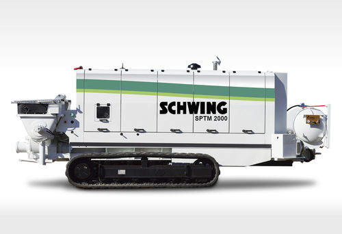 Pompe à béton automotrice sur chenilles - SPTM 2000 - SCHWING GmbH - pour terrain difficile