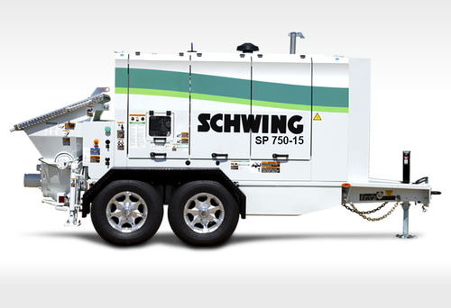 Pompe à béton montée sur remorque - SP 750-15 - SCHWING GmbH - pour chantier / diesel / électrique