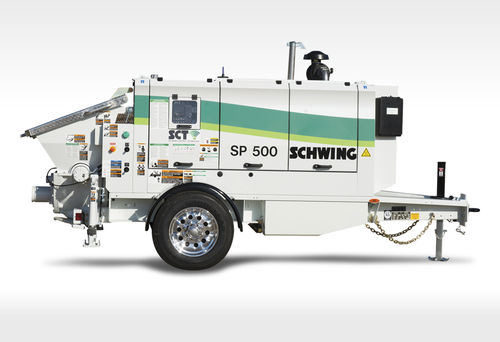 Pompe à béton montée sur remorque - SP 500 - SCHWING GmbH - pour chantier / diesel / électrique