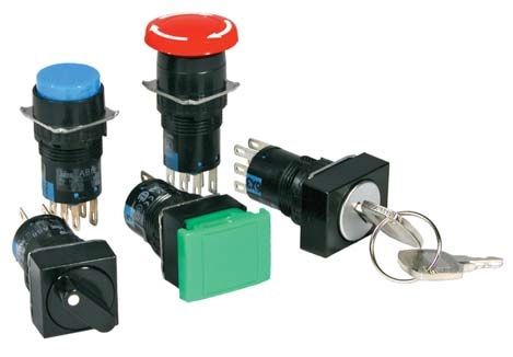 Bouton poussoir à ressort - A6 series - IDEC - IP65 / électromécanique / à action instantanée