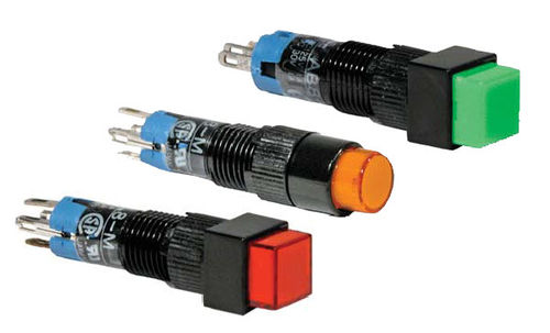 Bouton poussoir à ressort - A8 series - IDEC - électromécanique / action momentanée / lumineux