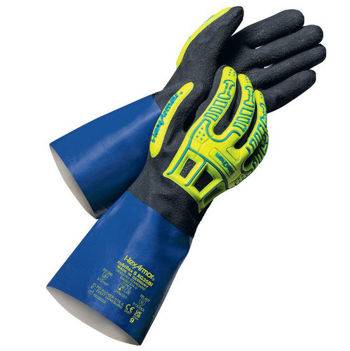Gant de sécurité de travail - RUBIFLEX S XG35BI - UVEX - industriel / de protection chimique / résistant à l'abrasion