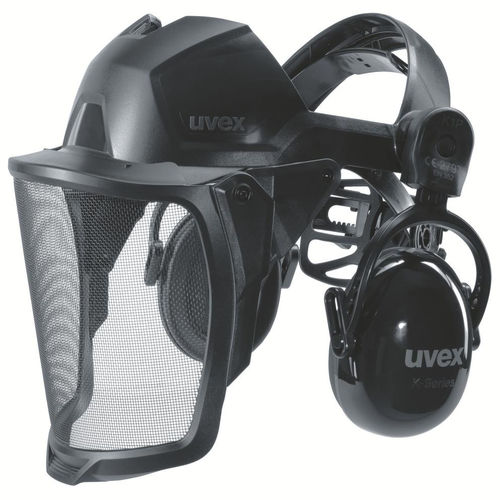 Visière de protection en acier inoxydable - PHEOS 9790215  - UVEX - avec protections auditives / en maille métallique