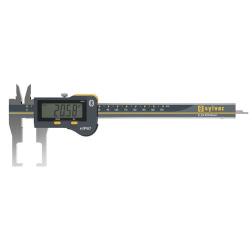 Pied à coulisse digital - S_Cal EVO Smart External Groove - SYLVAC - en acier inoxydable / avec transmission de données / pour mesures intérieures