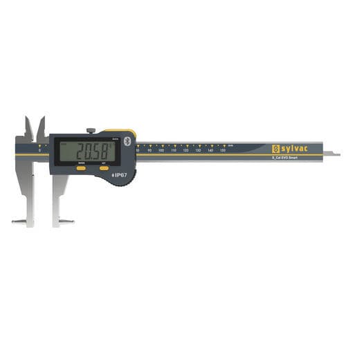 Pied à coulisse digital - S_Cal EVO Smart Point Jaws - SYLVAC - en acier inoxydable / avec transmission de données / à liaison sans fil