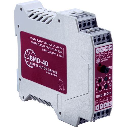 Contrôleur moteur à balais - BMD-40DIN - Smart Motor Devices - DC / à entrée analogique / avec régulateur de vitesse