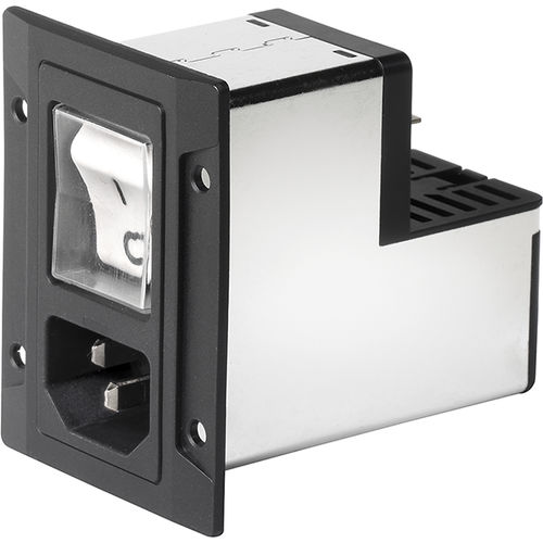 Module d'entrée d'alimentation avec interrupteur - DG12 series - SCHURTER - intégré / avec filtre EMI