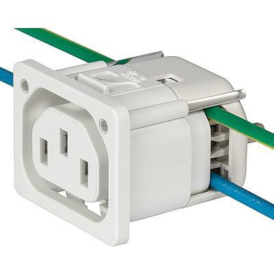 Fiche électrique à montage sur tableau - 6610-5 series - SCHURTER - IP40 / IEC