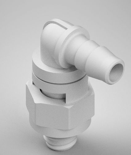 Raccord pneumatique - F21548 series - AIR Logic - à visser / cannelé / coudé