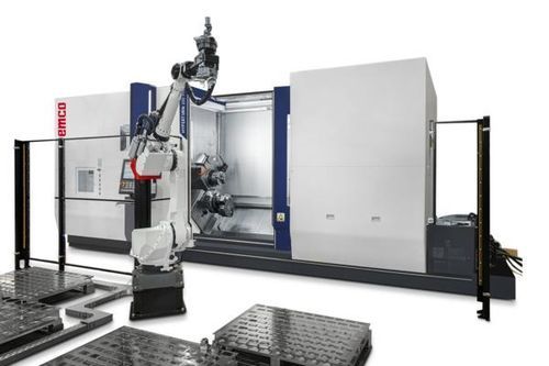 Cellule robotisée de déchargement - EMCO GmbH - de chargement / de mesure / pour centre d'usinage