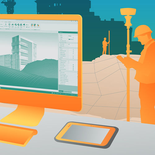 Logiciel de gestion - X-PAD Fusion - GeoMax - viewer / d'interface / de calcul
