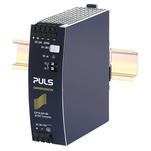 Convertisseur DC/DC sur rail DIN - CP10.241-60 - PULS GmbH - pour applications ferroviaires / à grande gamme d'entrée / CE